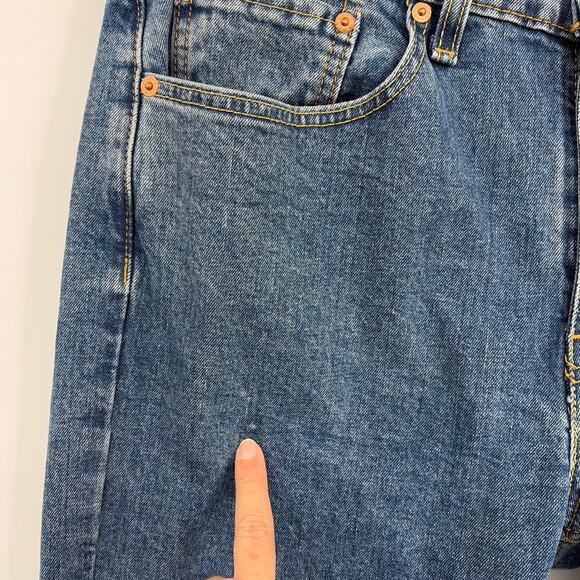 Levi's 514 Slim Straight Mens Jeans 34x29 Dad Y2K Normcore Medium Wash Minimal - Picture 3 of 11